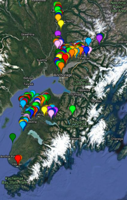 Stickleback Lakes Database Map